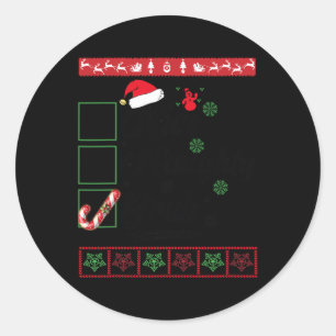 Adesivo Noite de Natal Linda Bruh Candy Cane Xmas Mulheres