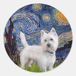 Adesivo Noite Estrelada - Westie 10 (L)