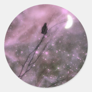 Adesivo Noite estrelado cor-de-rosa
