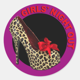 Adesivo Noite Funky das meninas do estilete do leopardo