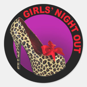 Adesivo Noite Funky das meninas do estilete do leopardo