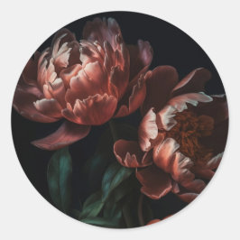 Adesivo Noite Romântica Florais Dark Bridal Shower