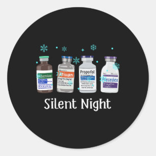 Adesivo Noite Silenciosa Retro Enfermeira Uti Natal Terapi