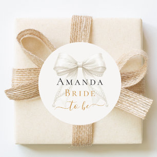 Adesivo Noiva a ser marfim pérolas elegantes despedida de 