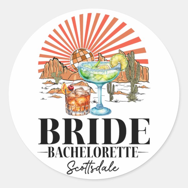 Adesivo Noiva Bridesmaid Squad Scottsdale Bacheloret (Frente)