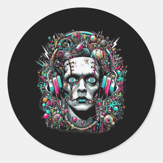 Adesivo Noiva Ciborgue de Frankenstein  (Frente)
