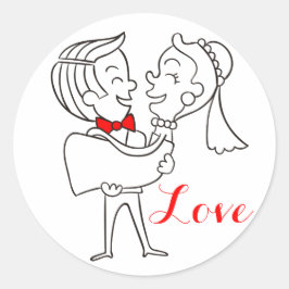 Adesivo Noiva De Amor E Casamento De Noite Vermelho, Preto