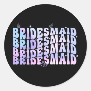 Adesivo Noiva de Bridesmaid I Do Crew Groovy Bachelorette