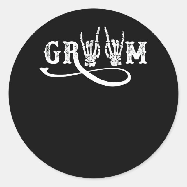 Adesivo Noiva de Casamento de Halloween Noivo Esqueleto At (Frente)