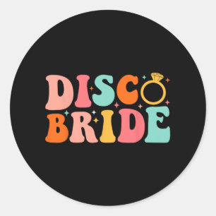 Adesivo Noiva de Disco Futura Sra Groovy Retro Despedida d