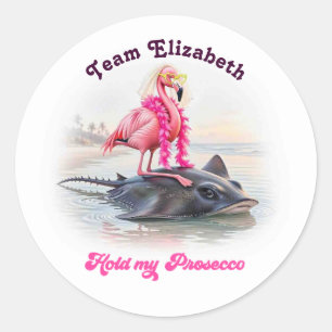 Adesivo Noiva de Prosecco Flamingo Stingray Despedida de S