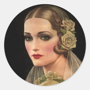 Adesivo Noiva de Vintage com Rosas