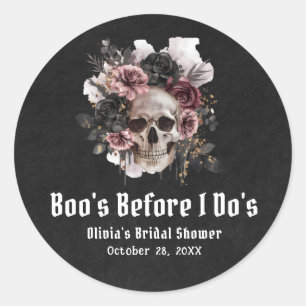 Adesivo Noiva do Halloween Caveira Antes de Eu Fazer o Chá