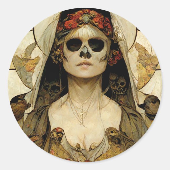 Adesivo Noiva do Horror Gótico da Morte (Frente)