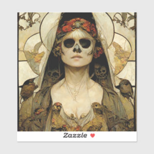 Adesivo Noiva do Horror Gótico da Morte