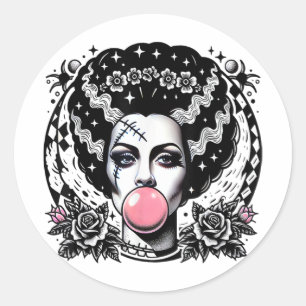 Adesivo Noiva do Monstro de Bubblegum de Frankenstein no H