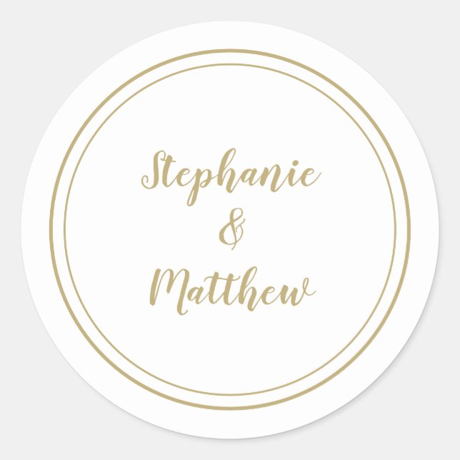 Adesivo Noiva Dourada e Mínima Noiva e Favor do Groom (Frente)