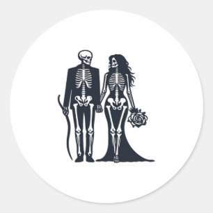 Adesivo Noiva e Noivo Esqueleto Gótico – Até que a Morte n