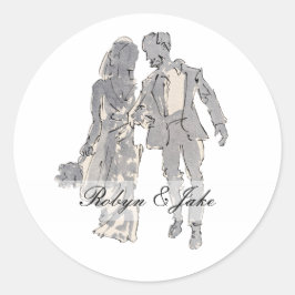 Adesivo Noiva e Nomes Personalizados do Grupo