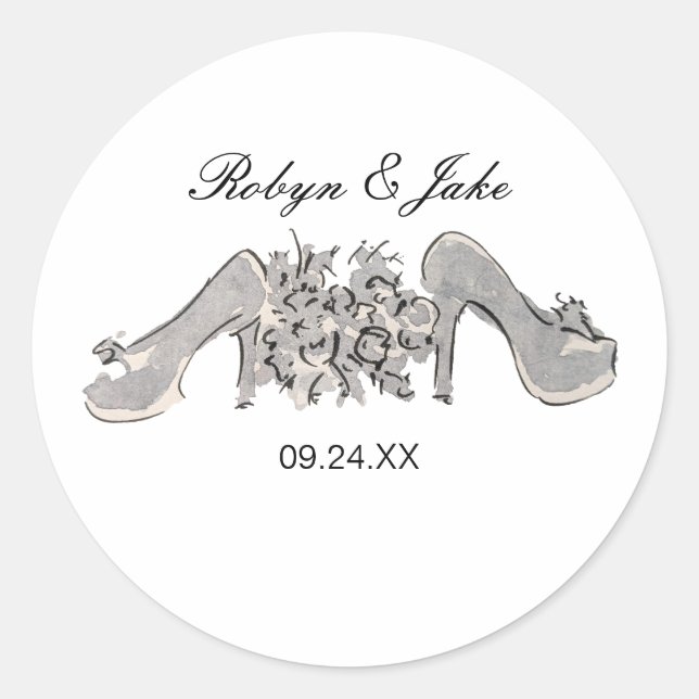 Adesivo Noiva e Nomes Personalizados do Grupo Elegante Clá (Frente)