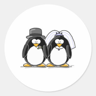 Adesivo Noiva e Pinguins de Groom