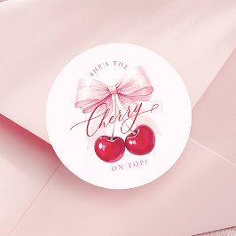 Adesivo Noiva Elegante Cereja no Topo Chá de Panela