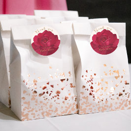 Adesivo Noiva em flor rosa e dourado floral chá de panela