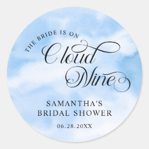 Adesivo Noiva Está no Sétimo Céu Chá de Noiva Bem-Vinda