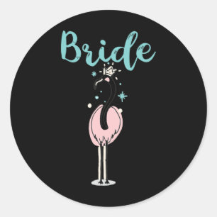 Adesivo Noiva - Festa de Noivado de Flamingo Fofo Bridal P