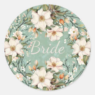 Adesivo Noiva flores silvestres brancas flores