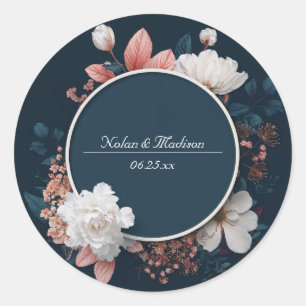 Adesivo Noiva Mal-humorada Rosa Branco Grinalda Floral Cas