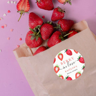 Adesivo Noiva Morango Tão Apaixonada Chá de Panela