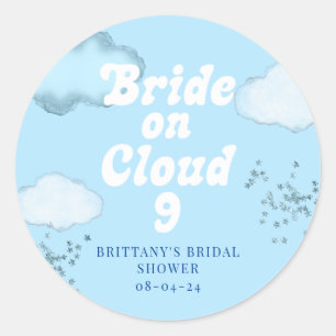 Adesivo Noiva na Bridal Shower Bachelorette Nuvem 9