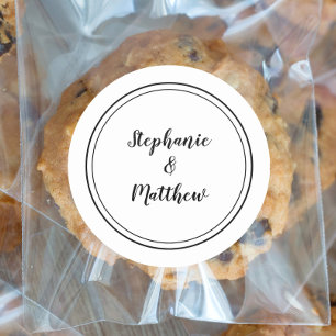 Adesivo Noiva Negra Minimalista e Favor do Groom