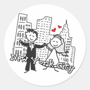 Adesivo Noiva NYC e Casamento de noivos