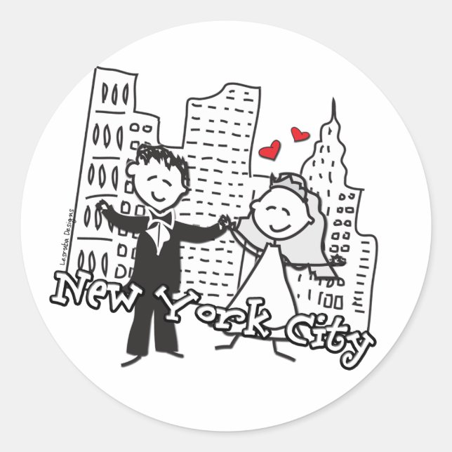 Adesivo Noiva NYC e Casamento de noivos (Frente)