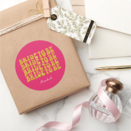 Adesivo Noiva para ser Dourado texto brilhante com nome, r