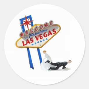 Adesivo Noiva puxando o Groom Las Vegas Sticker Adicionar