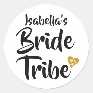 Adesivo Noiva Tribo Ouro Data Coração Personalizado