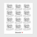 Adesivo Noiva Tribo Personalizado Despedida de Solteira<br><div class="desc">Esses adesivos são ótimos para conectar sua tribo de noiva e também são úteis se você abrir uma conta em um bar,  apenas aqueles com um 'adesivo de tribo de noiva' oficial terão sua bebida colocada na conta.</div>