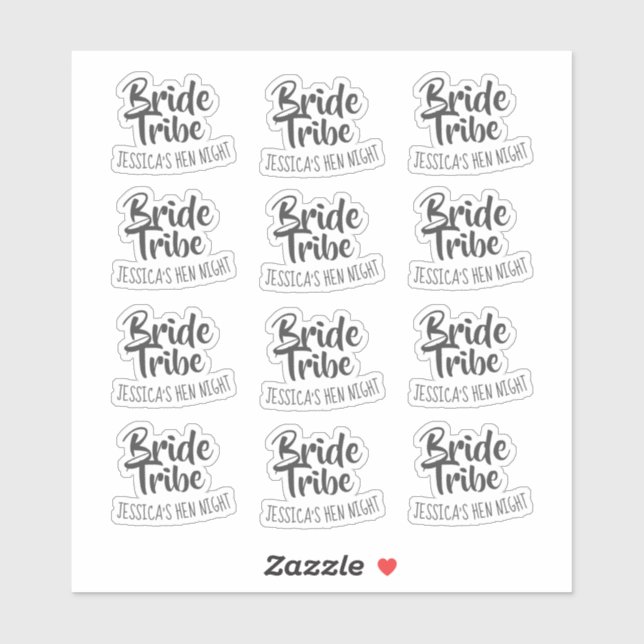 Adesivo Noiva Tribo Personalizado Despedida de Solteira (Folha)