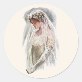 Adesivo Noiva Vitoriana Vintage com Bíblia Harrison Fisher