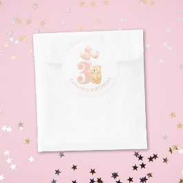 Adesivo Noivado de 3 anos, cor-de-rosa