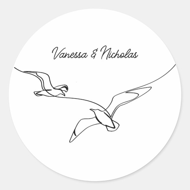 Adesivo Noivado de Casamento de Férias de Verão na Praia C (Frente)