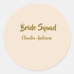 Adesivo Noivas da noiva nome laranja dourado casamento