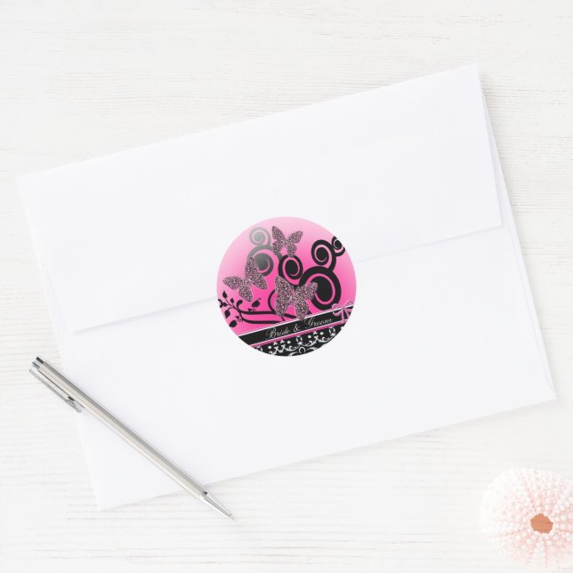 Adesivo Noivas e Noivos Borboletas (Envelope)