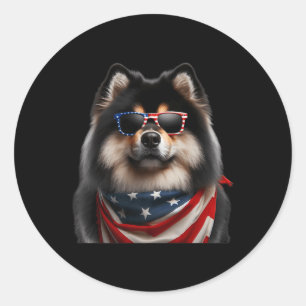 Adesivo Noivo Finlandês Do Cachorro 4 De Julho Independent