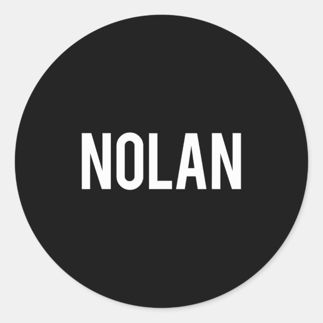 Adesivo Nolan - Camiseta de Presente para Fã de Nome Engra (Frente)