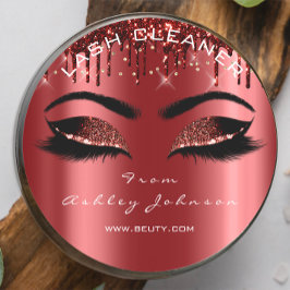 Adesivo Nome Beauhes Lashes Burgundy Dourado Eyelashes