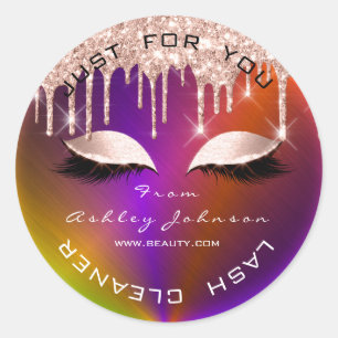 Adesivo Nome Beauty Lashes Drives Makeup Holograph Cleaner